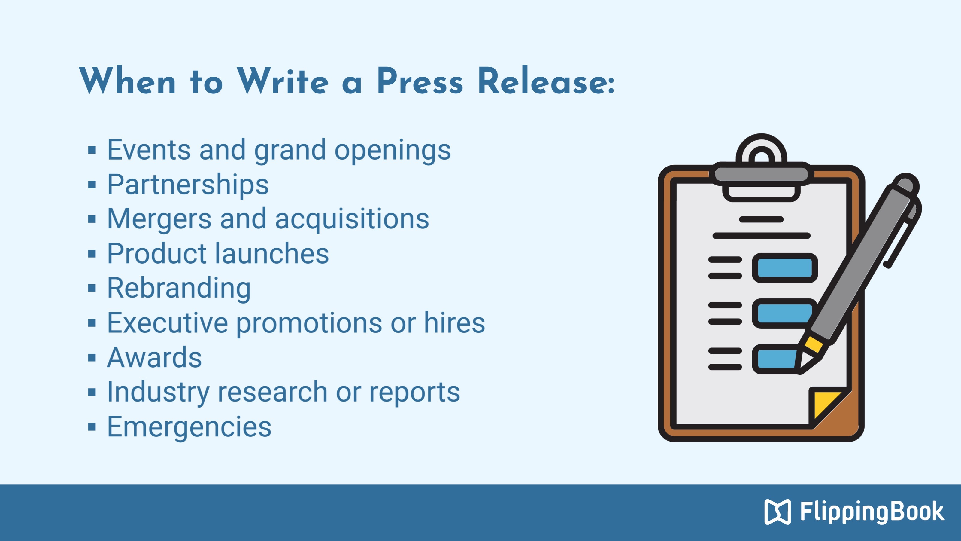 When To Write a Press Release